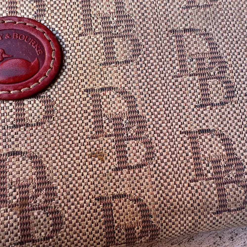 Dooney and Bourke Vintage‎ Monogram Canvas Tassle Shoulder Bag and Wallet Y2K